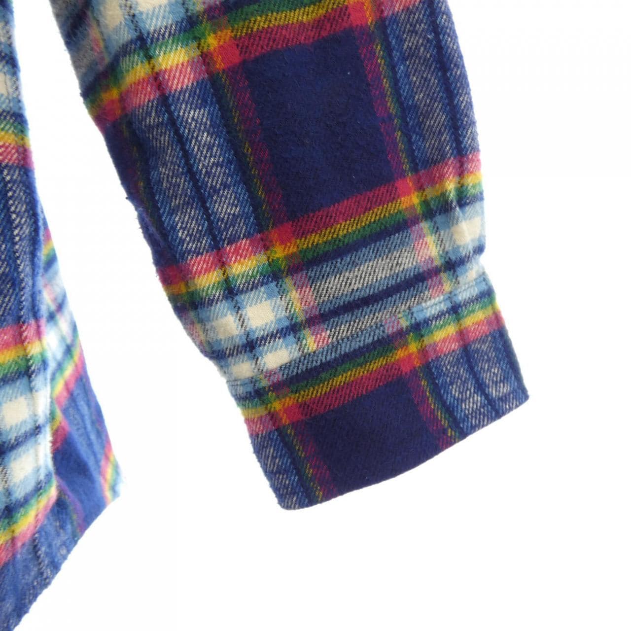 セリーヌ CELINE キルティングチェックオーバーシャツ　トリオンフ 2W16B029X ジャケット