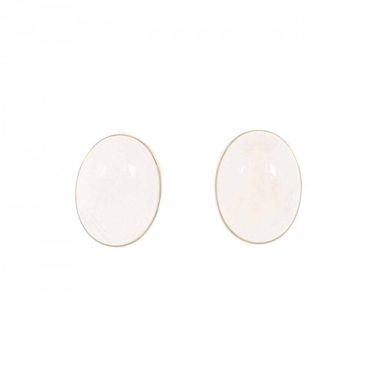 K18YG ローズクオーツ ピアス 22.00CT