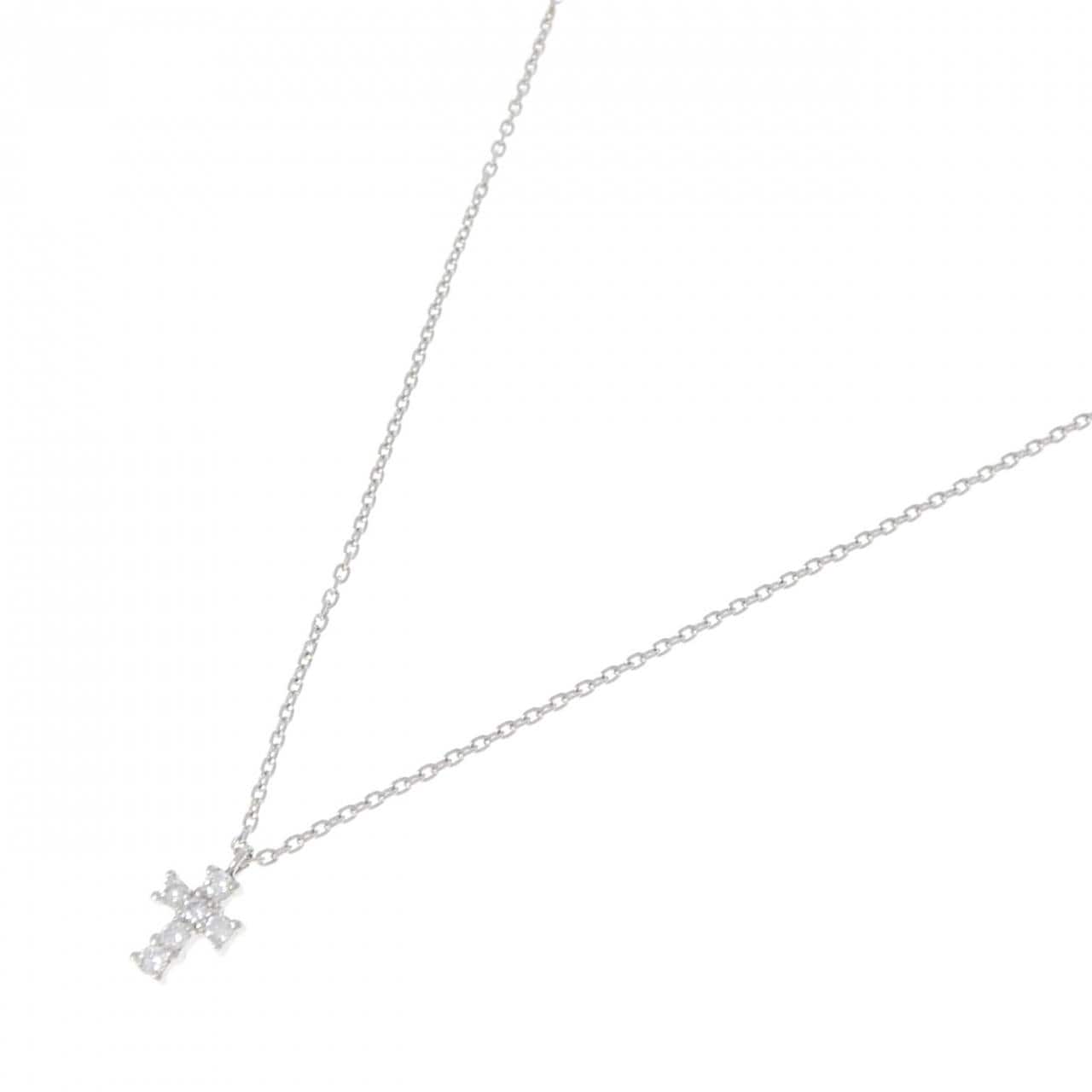 PT900/PT850 クロス ダイヤモンド ネックレス 0.15CT