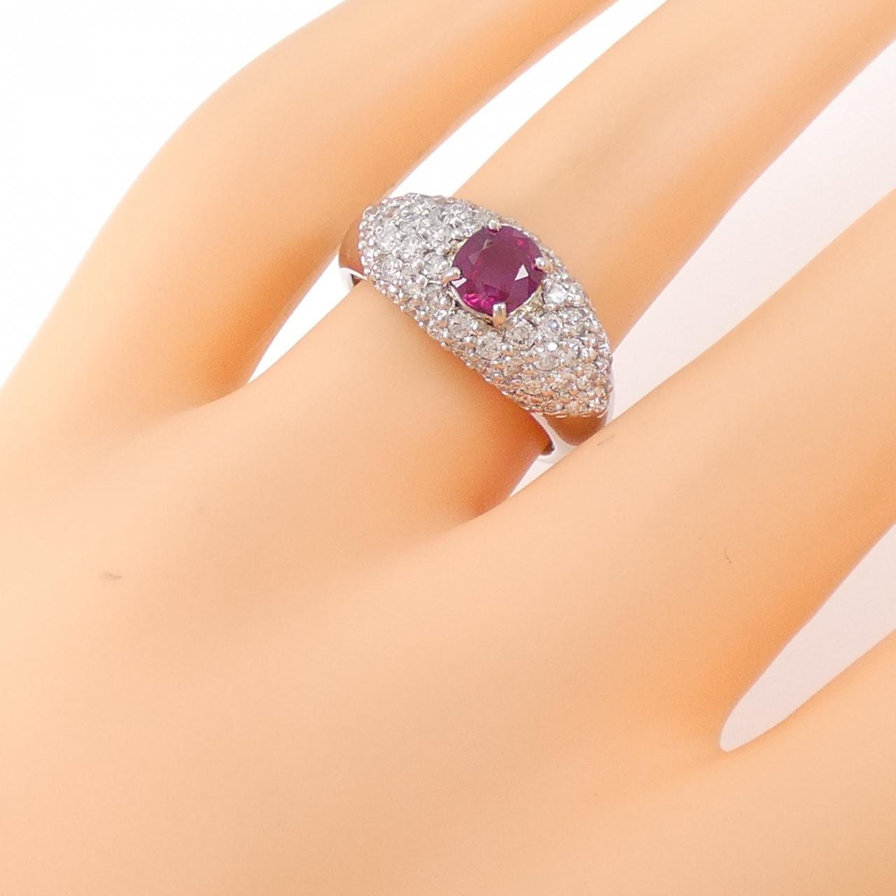 PT900 ルビー リング 0.915CT