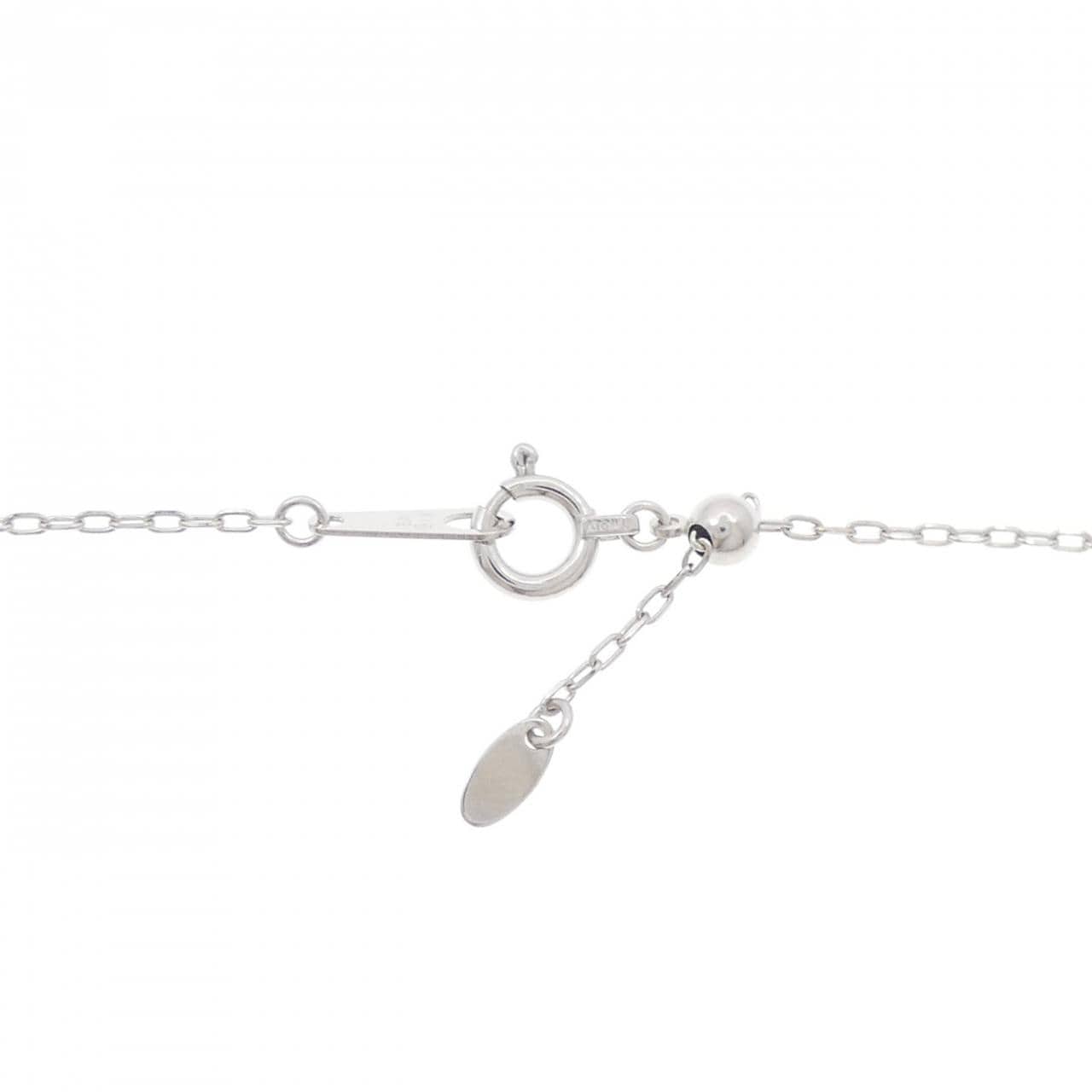 K18WG フラワー ダイヤモンド ネックレス 0.50CT