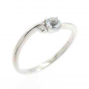 K18WG アクアマリン リング