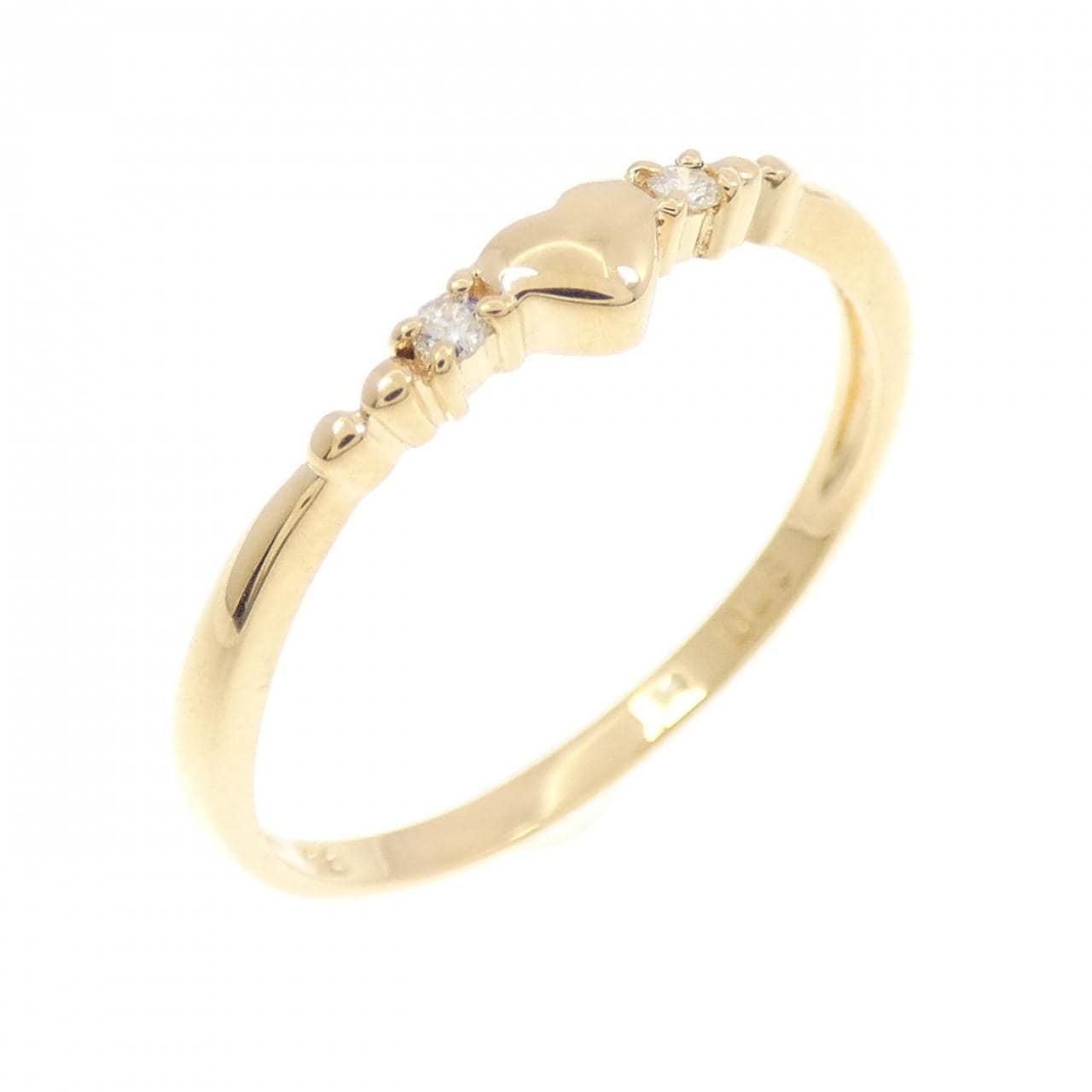 K18YG ハート ダイヤモンド リング 0.03CT