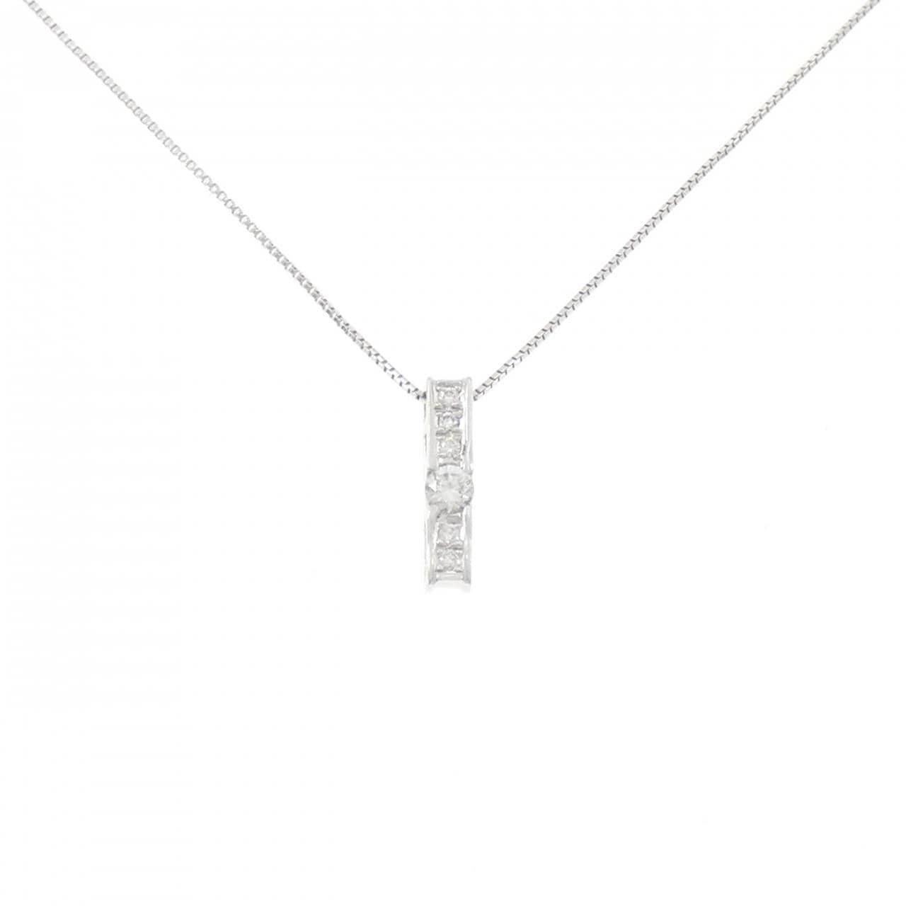 K18WG ダイヤモンド ネックレス 0.10CT