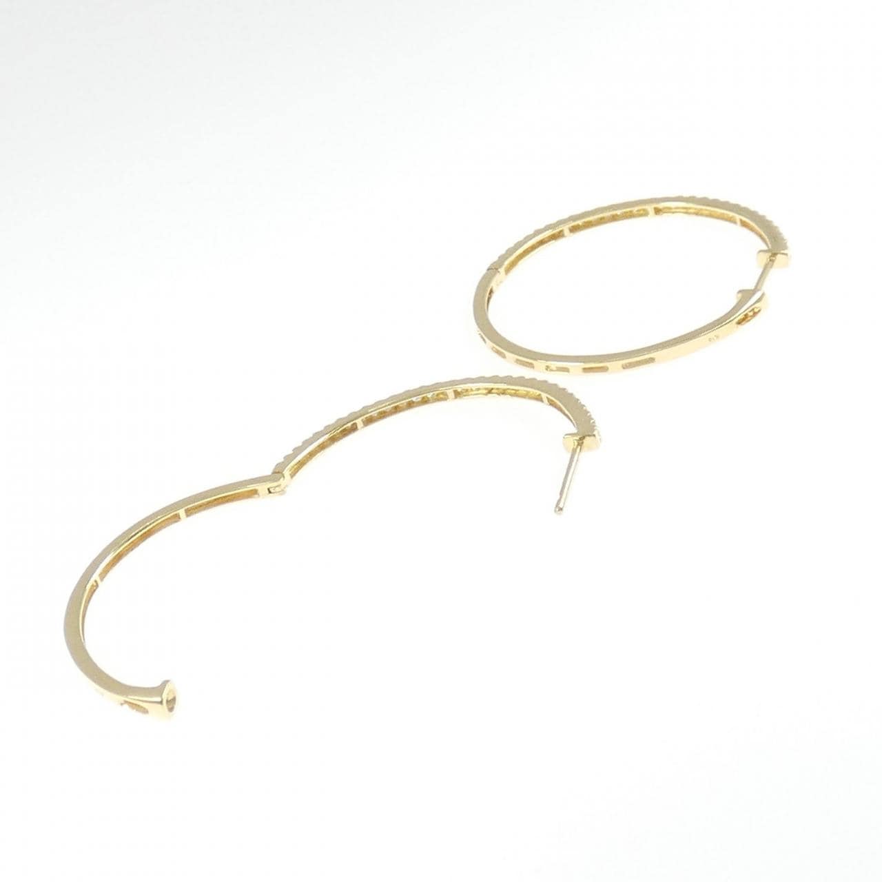 K18YG ダイヤモンド フープ ピアス 0.50CT