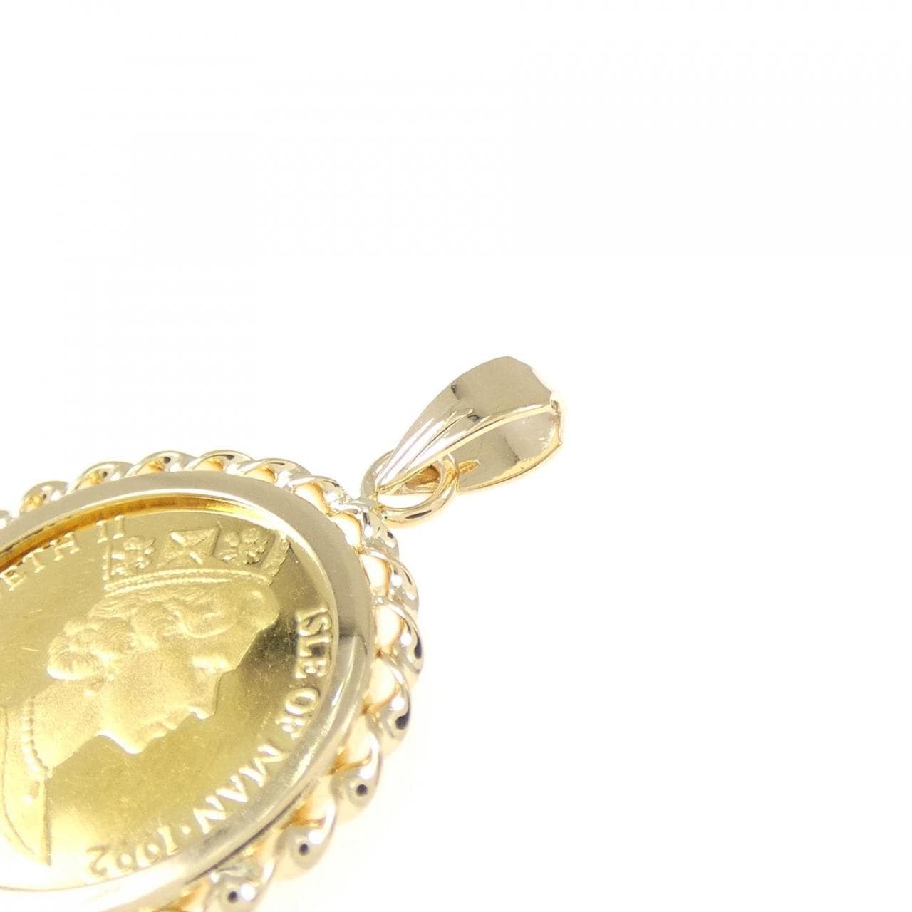 K18YG(枠) コイン ペンダント