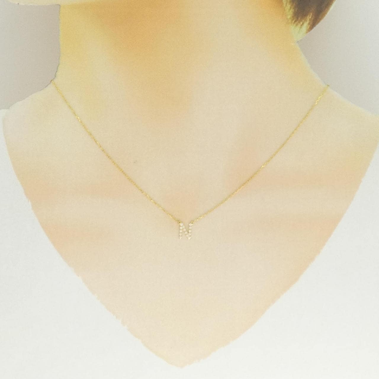 アーカー イニシャル ネックレス 0.05CT