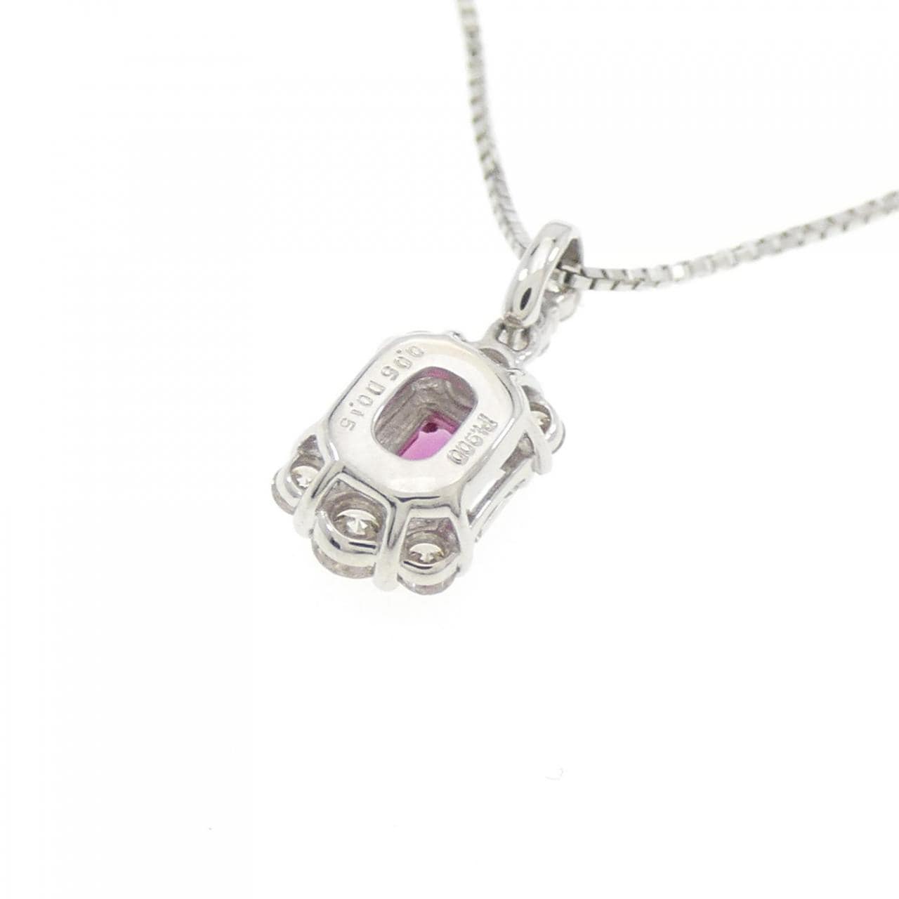 【新品】PT ルビー ネックレス 0.05CT