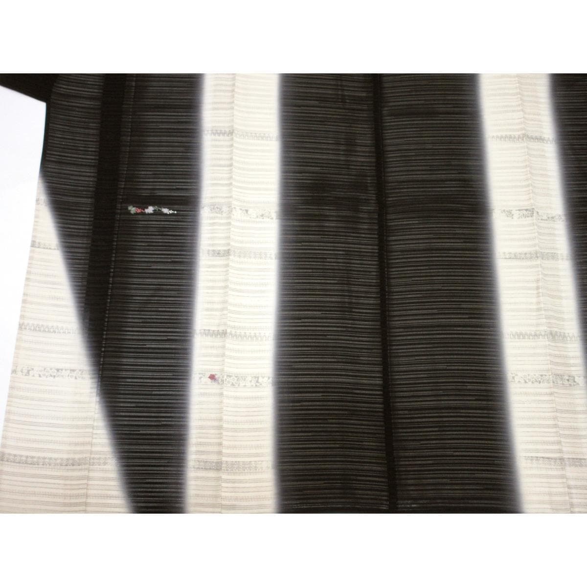 単衣　訪問着　刺繍入り