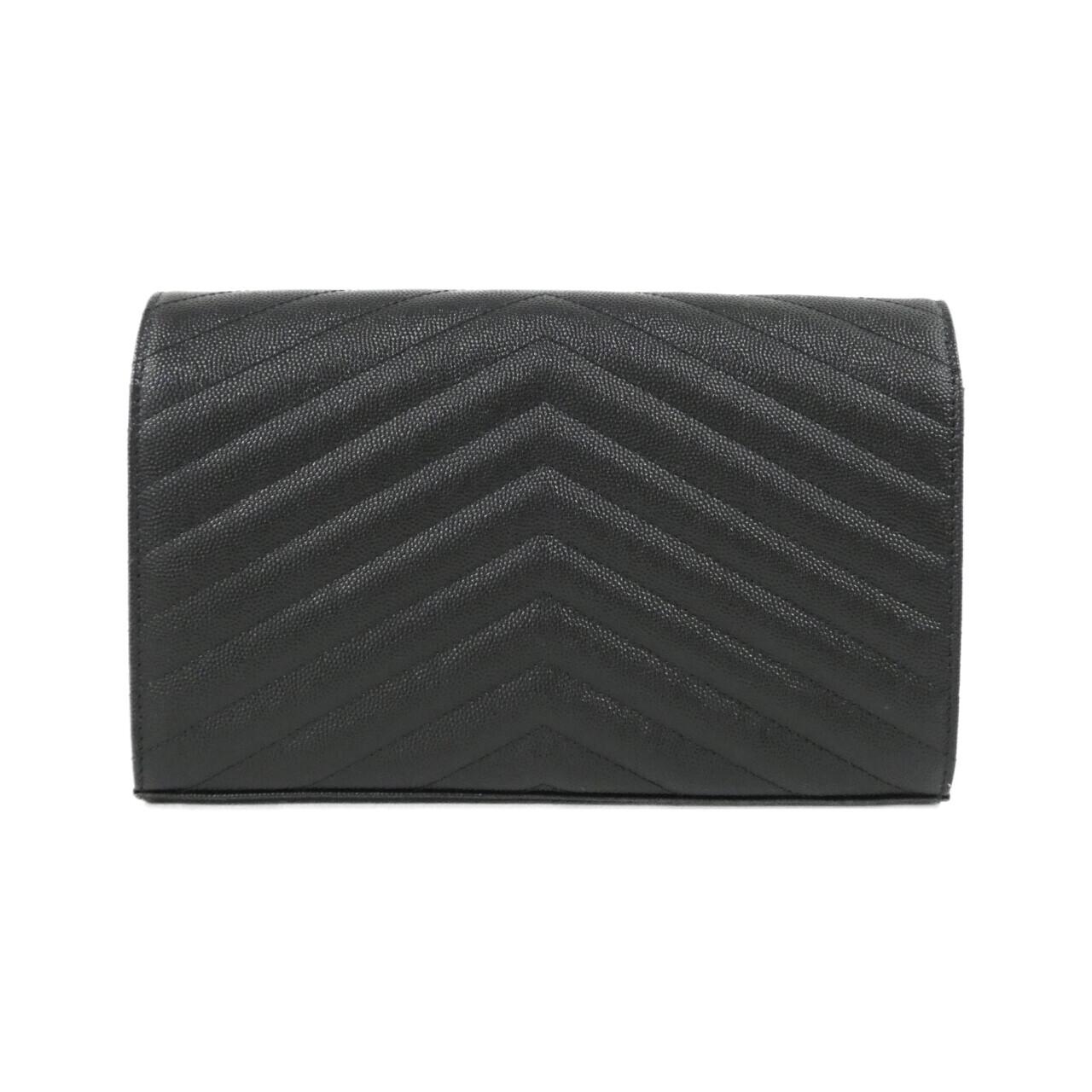 [BRAND NEW] SAINT LAURENT 377828 BOW01 Chain Wallet