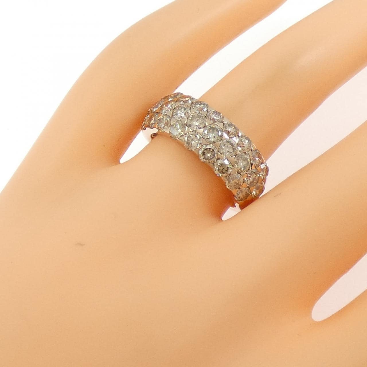 K18PG ダイヤモンド リング 2.82CT