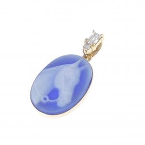 K18YG ホース メノウカメオ ペンダント