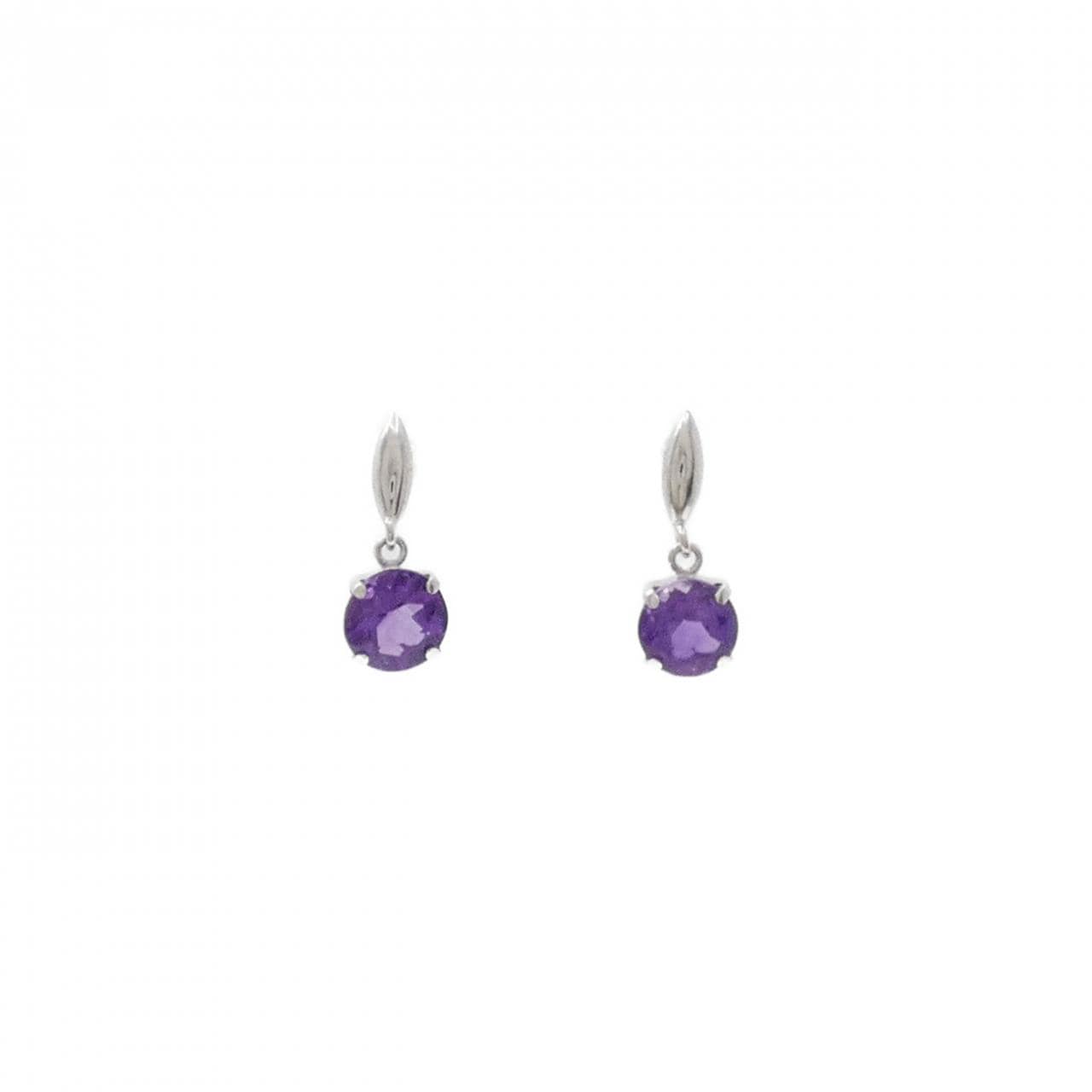 K14WG アメジスト ピアス