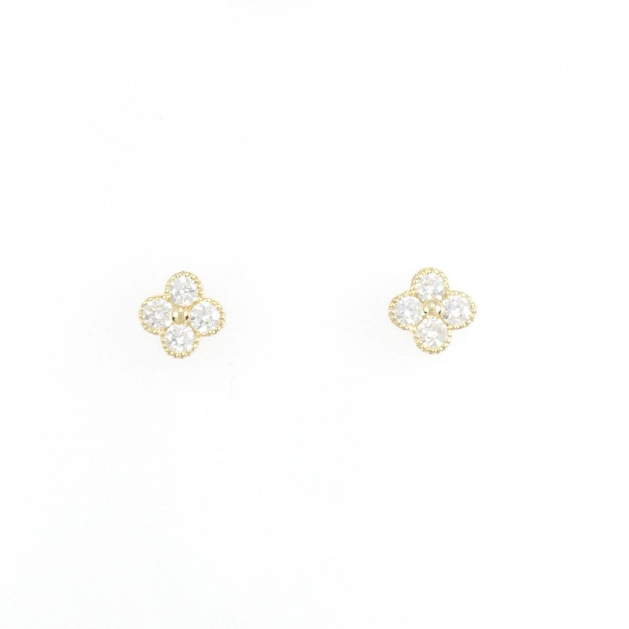 [BRAND NEW] K18YG flower Diamond earrings 0.506CT