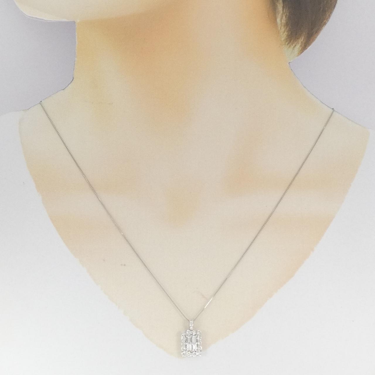 【新品】PT900/PT850 ダイヤモンド ネックレス 1.00CT