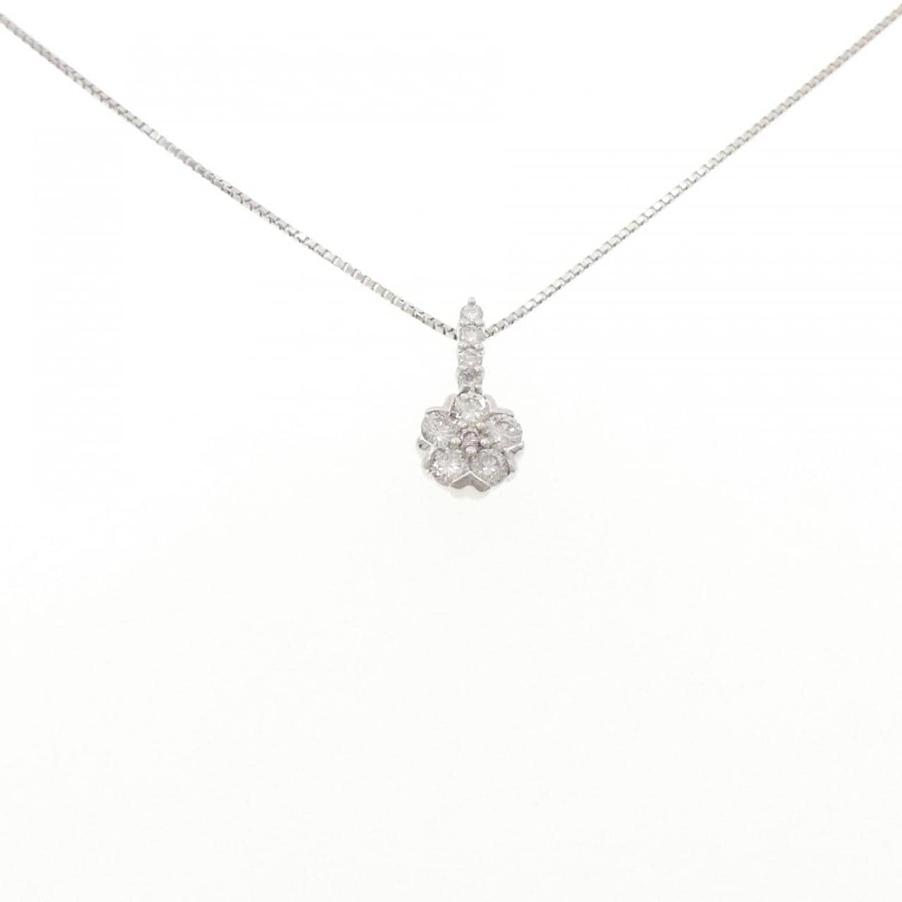 K18WG ダイヤモンド ネックレス 0.50CT