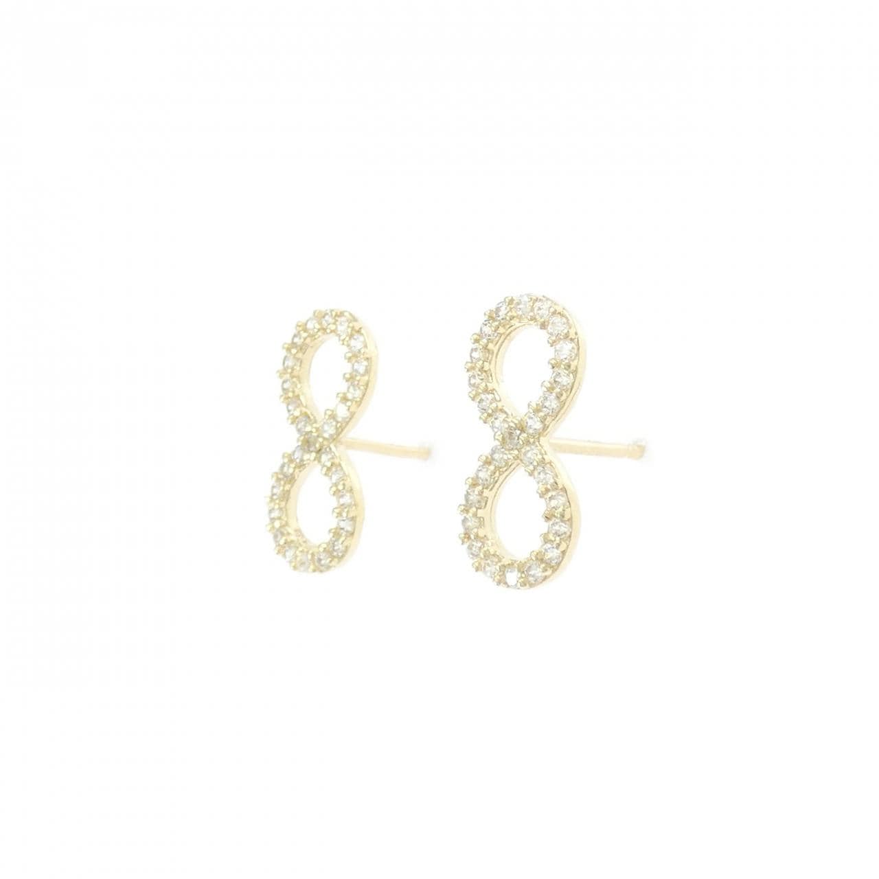 K14YG キュービック ピアス