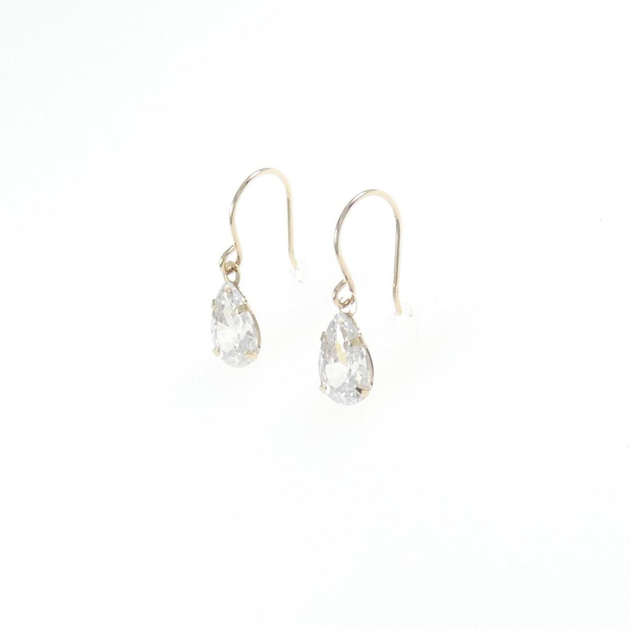 K10YG Cubic Earrings