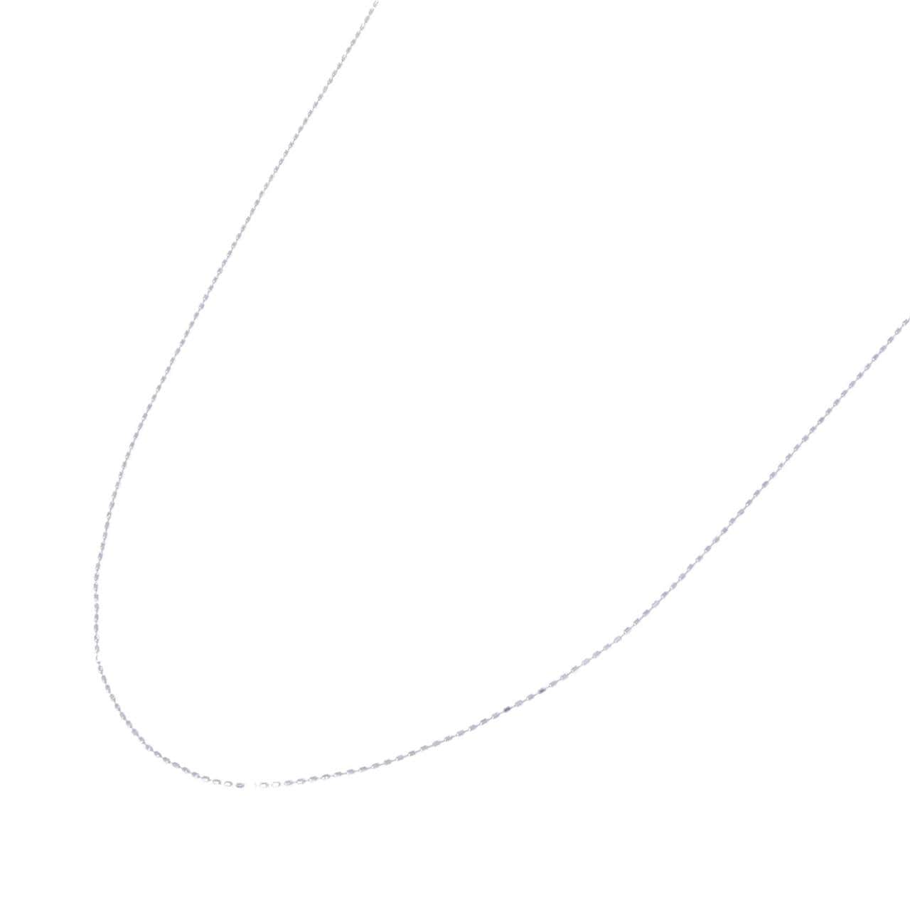 K18WG ボール チェーンネックレス