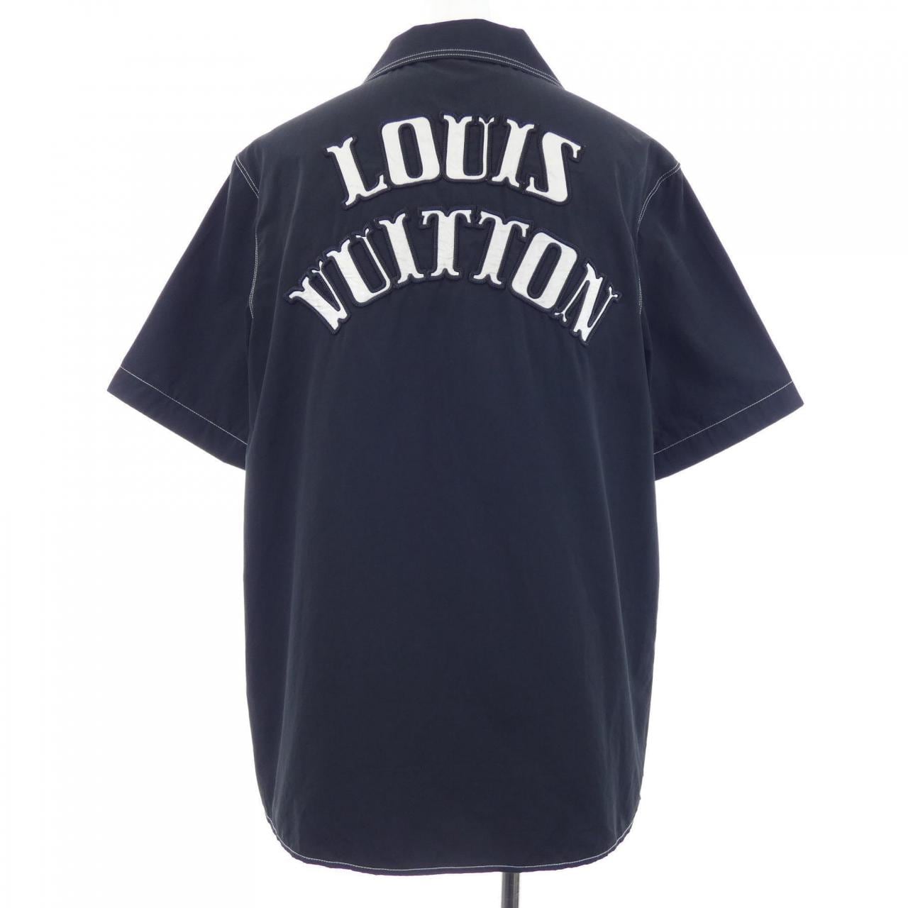 ルイヴィトン LOUIS VUITTON エンブロイダードショートスルーブコットンシャツ HRS89WLVD S／Sシャツ