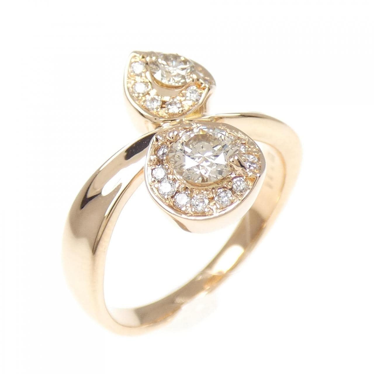 K18PG ダイヤモンド リング 0.388CT