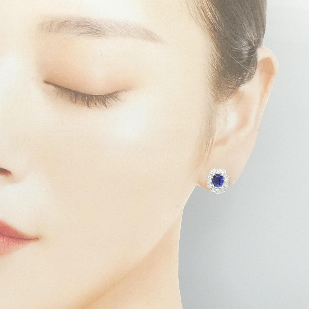 PT900 サファイヤ ピアス 1.71CT