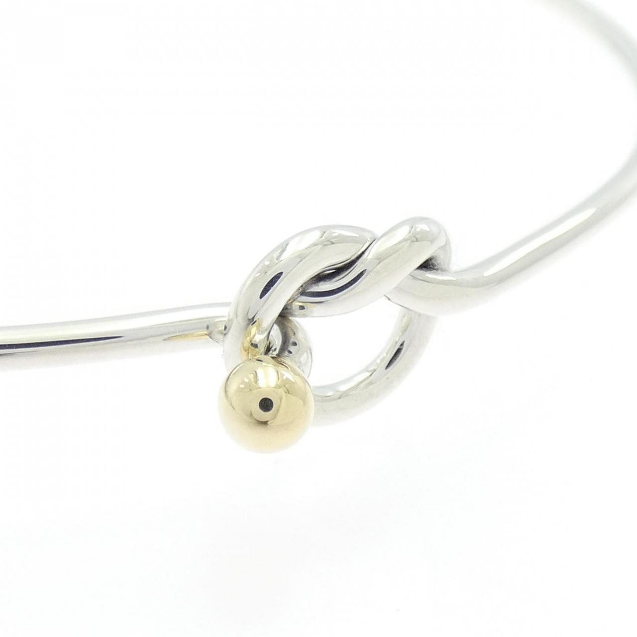 【ヴィンテージ】ティファニー フラットワイヤー フック&アイ ハート バングル