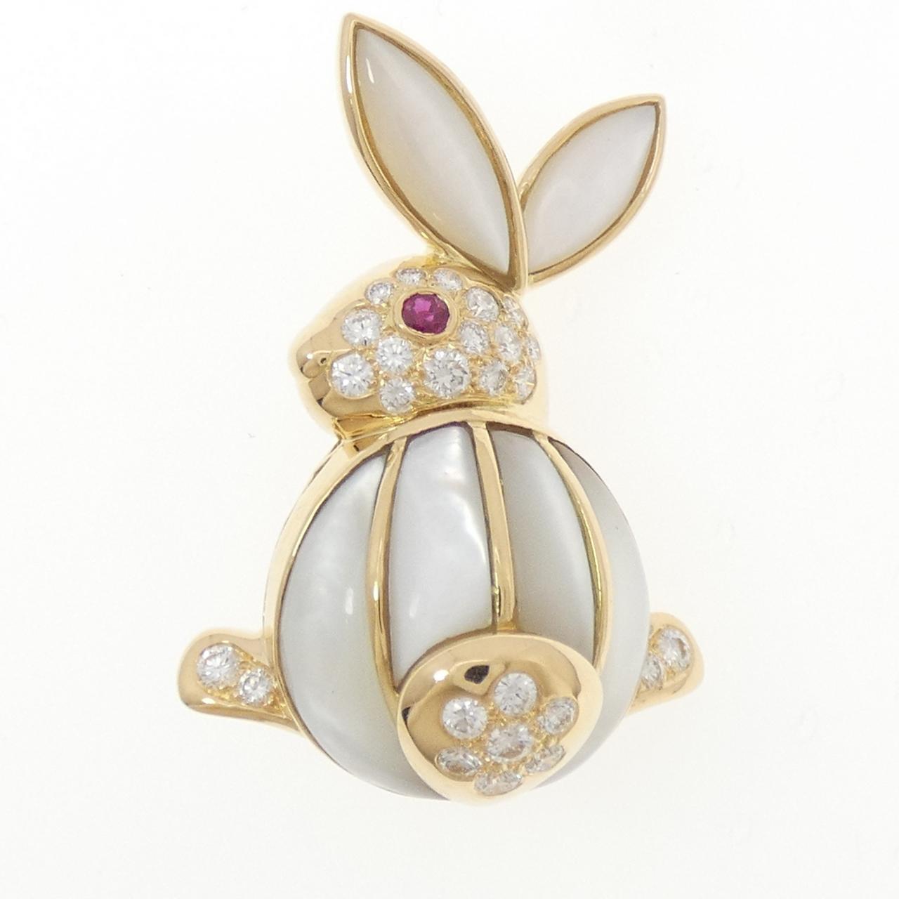 【ヴィンテージ】ヴァンクリーフ&アーペル カラーストーン ブローチ