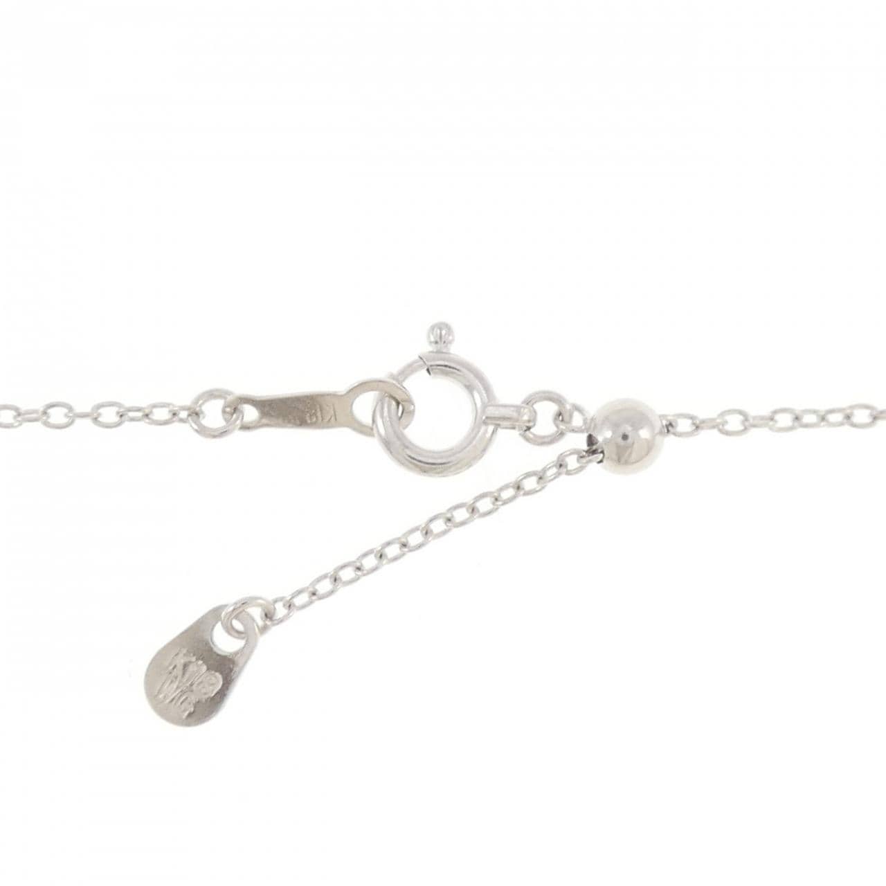 K18WG フラワー ダイヤモンド ネックレス 0.51CT
