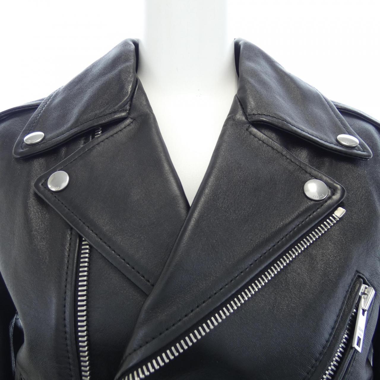 セリーヌ CELINE レザーライダースジャケット