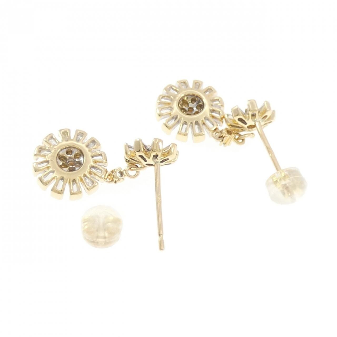K18YG/K18WG ダイヤモンド ピアス 1.27CT