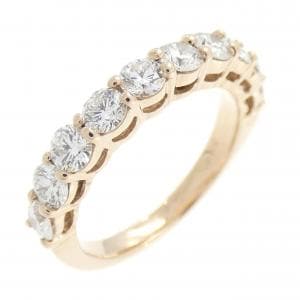 K18PG ハーフエタニティ ダイヤモンド リング 1.045CT