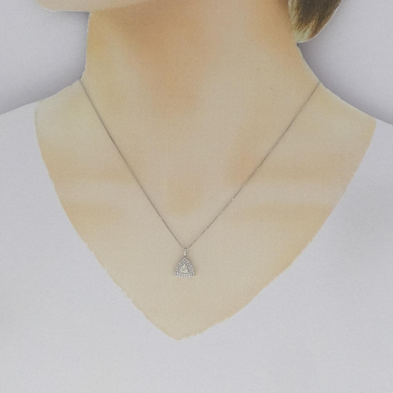 【新品】PT900/PT850 ダイヤモンド ネックレス 0.35CT