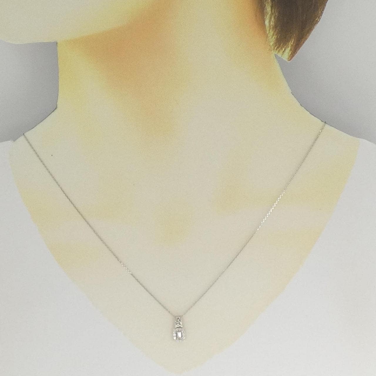 【新品】PT900/PT850 ダイヤモンド ネックレス 0.15CT