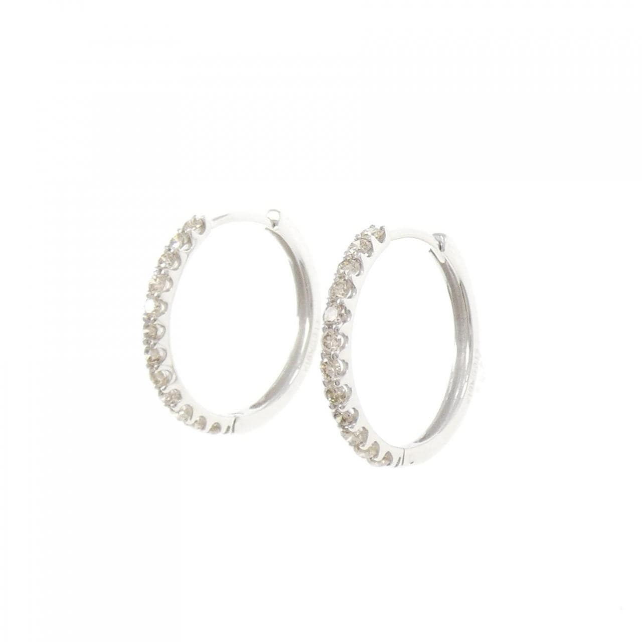 K18WG ダイヤモンド ピアス 0.34CT