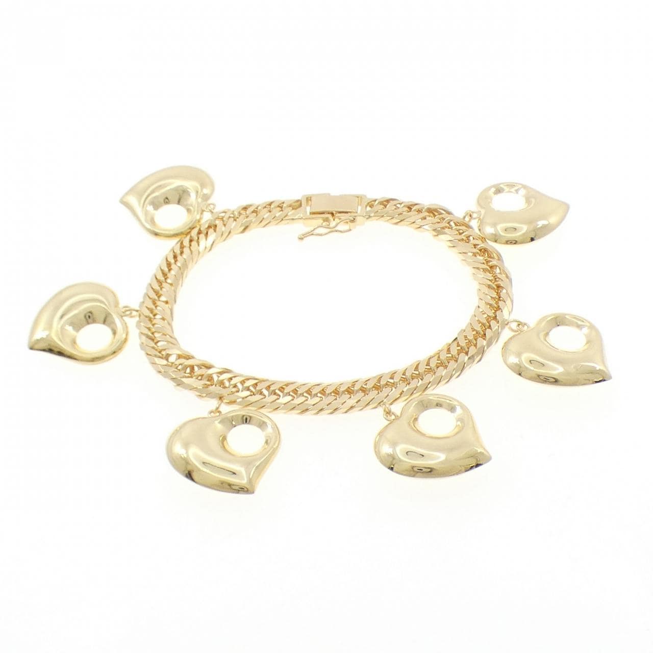 K18YG ハート ブレスレット