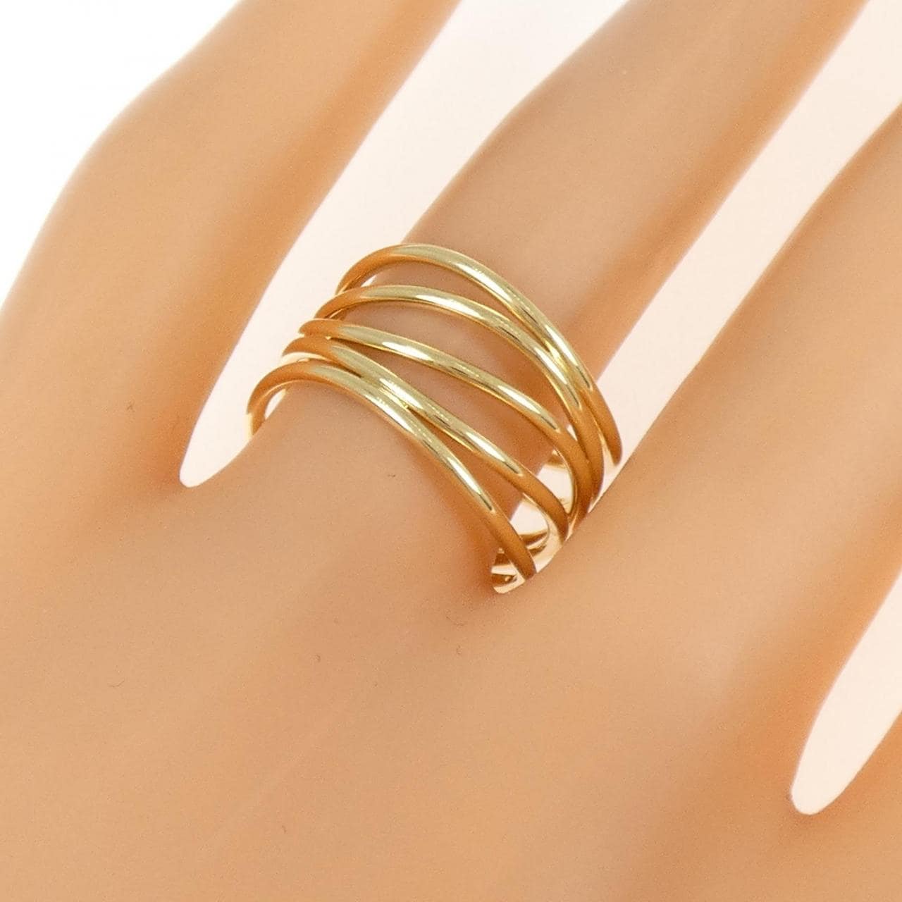 ティファニー ウェーブ5ロウ リング