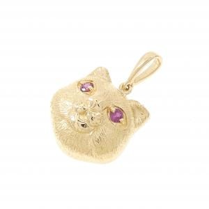K18YG キャット ルビー ペンダント 0.13CT
