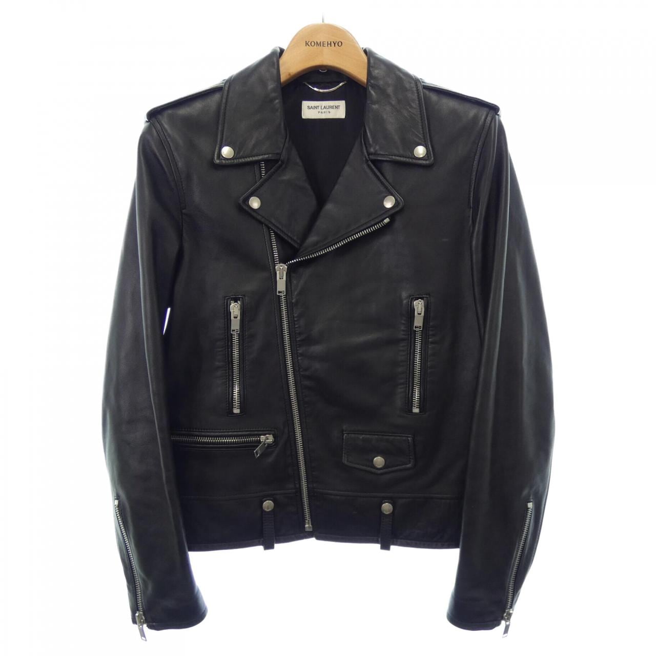 SAINT LAURENT SAINT LAURENT 皮革騎士夾克