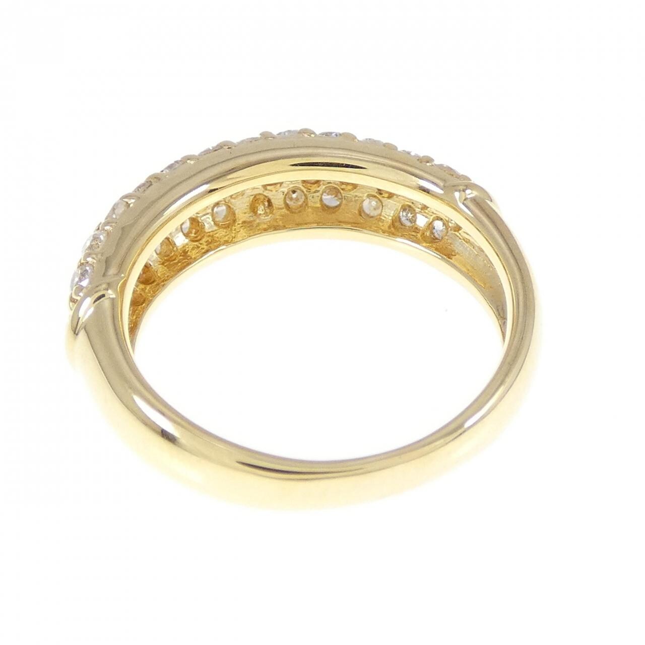 K18YG パヴェ ダイヤモンド ピンキーリング 0.50CT