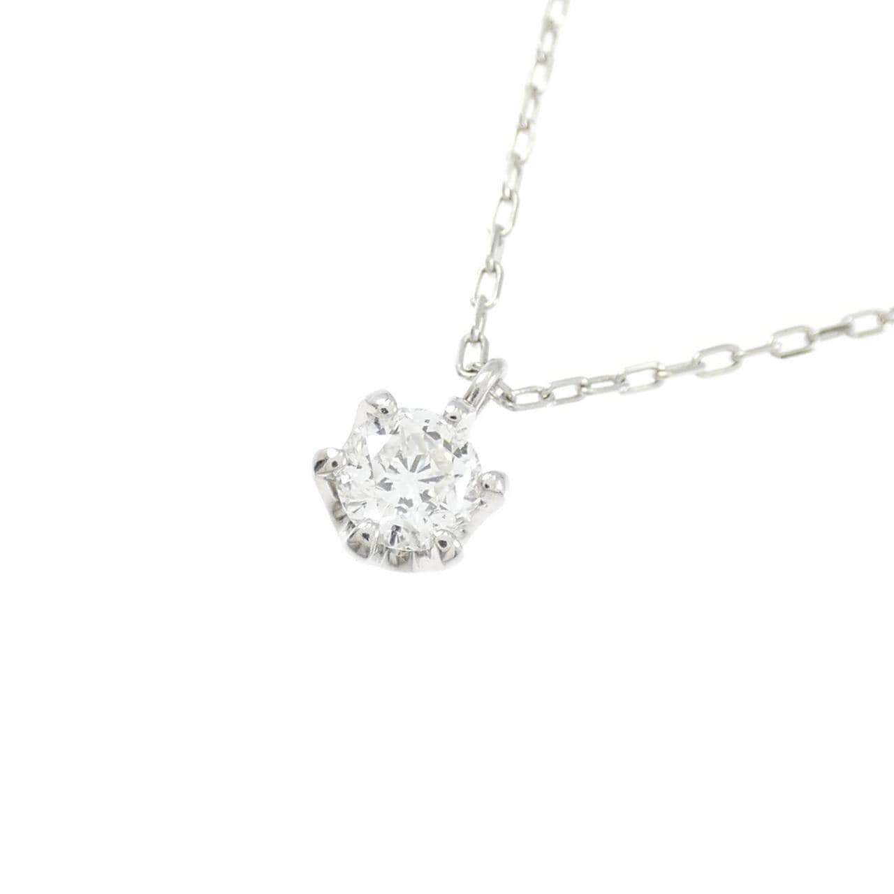 PT900/PT850 ソリティア ダイヤモンド ネックレス 0.296CT