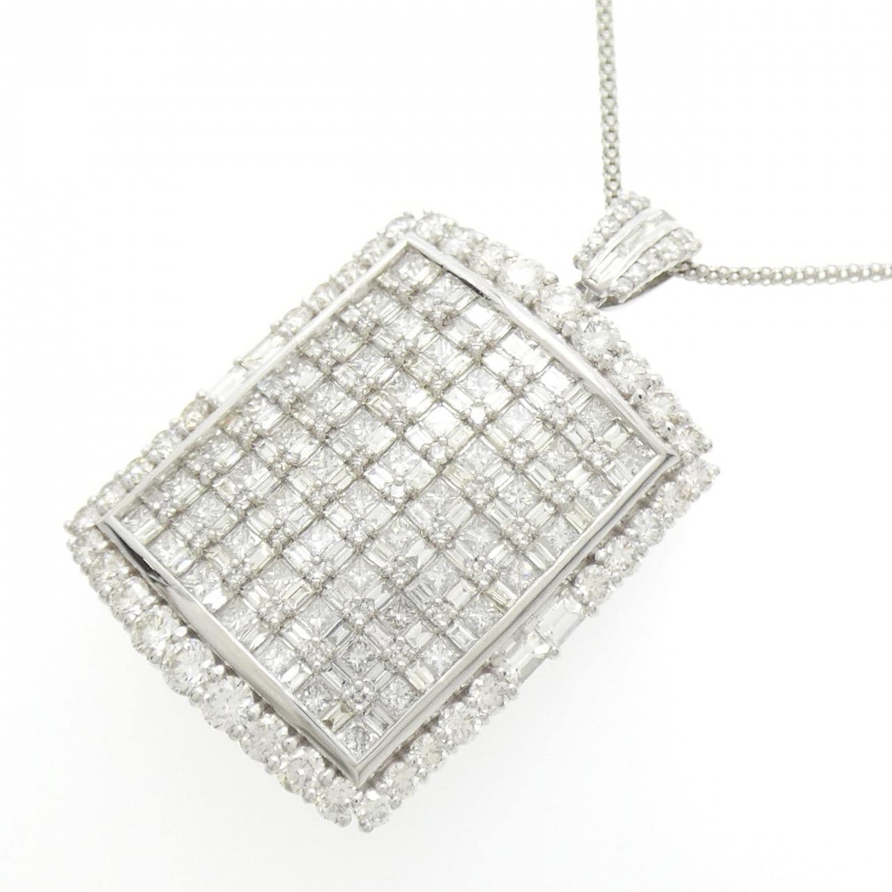 【新品】PT900/PT850 ダイヤモンド ネックレス 7.00CT
