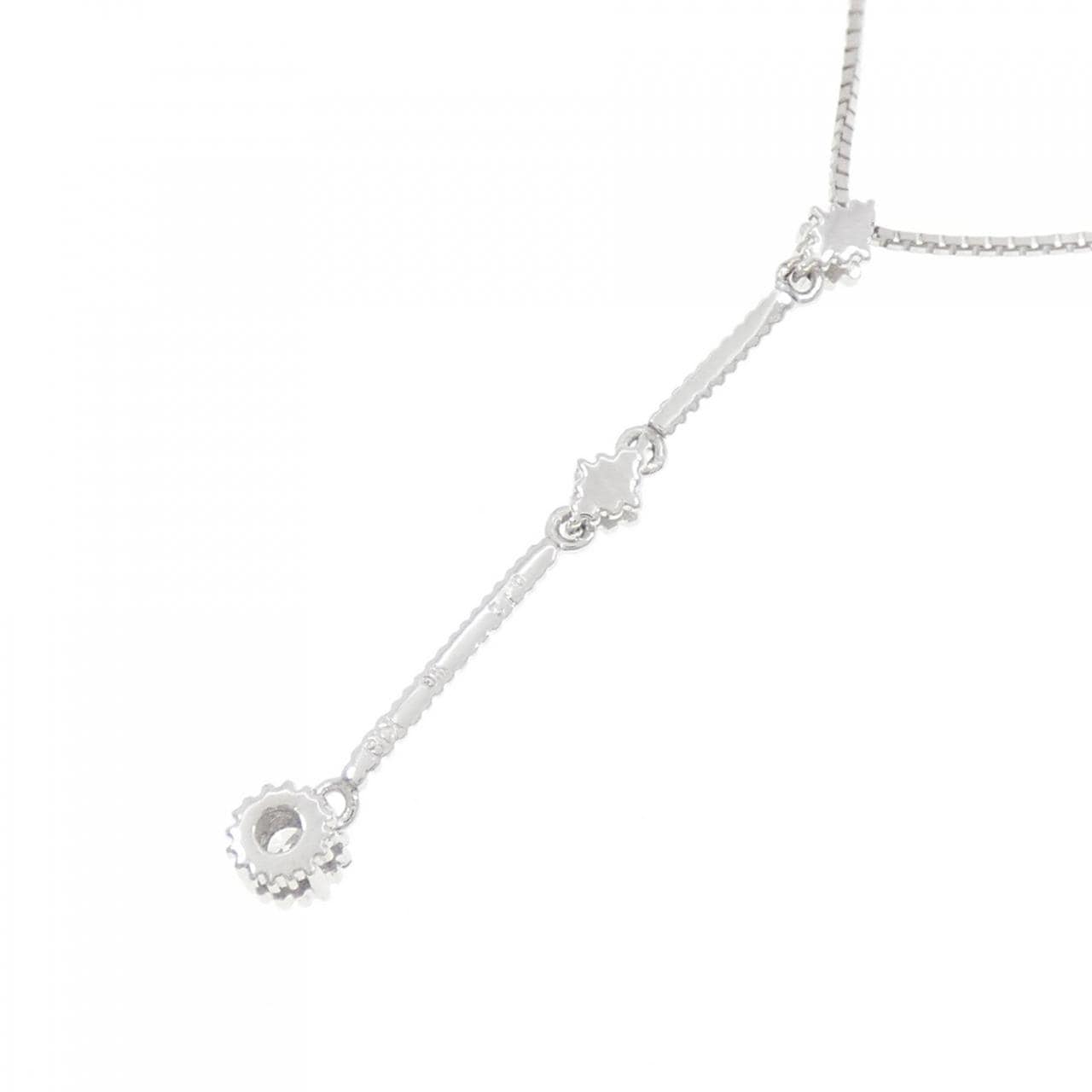 K18WG ダイヤモンド ネックレス 0.12CT