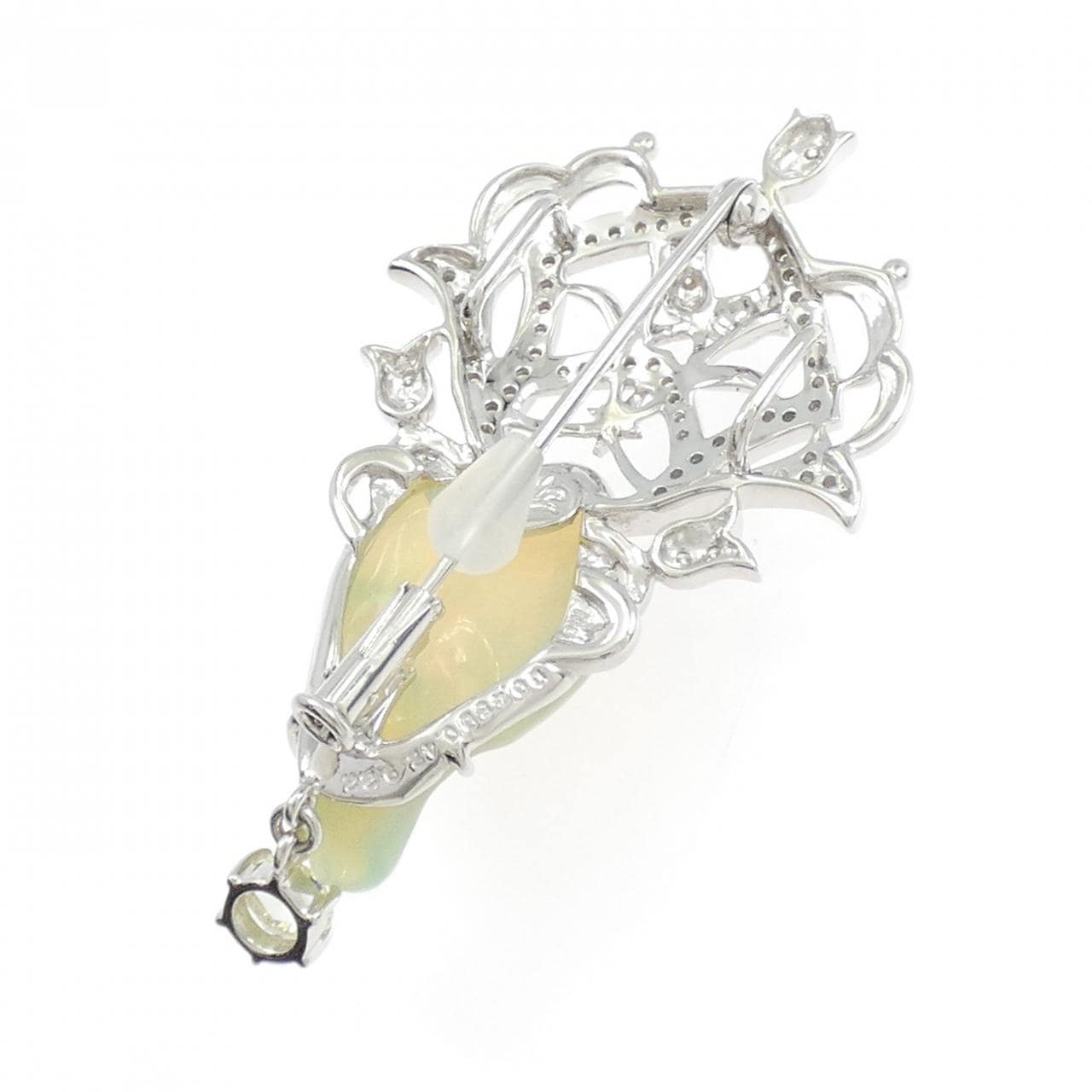 K18WG オパール ブローチ 9.22CT