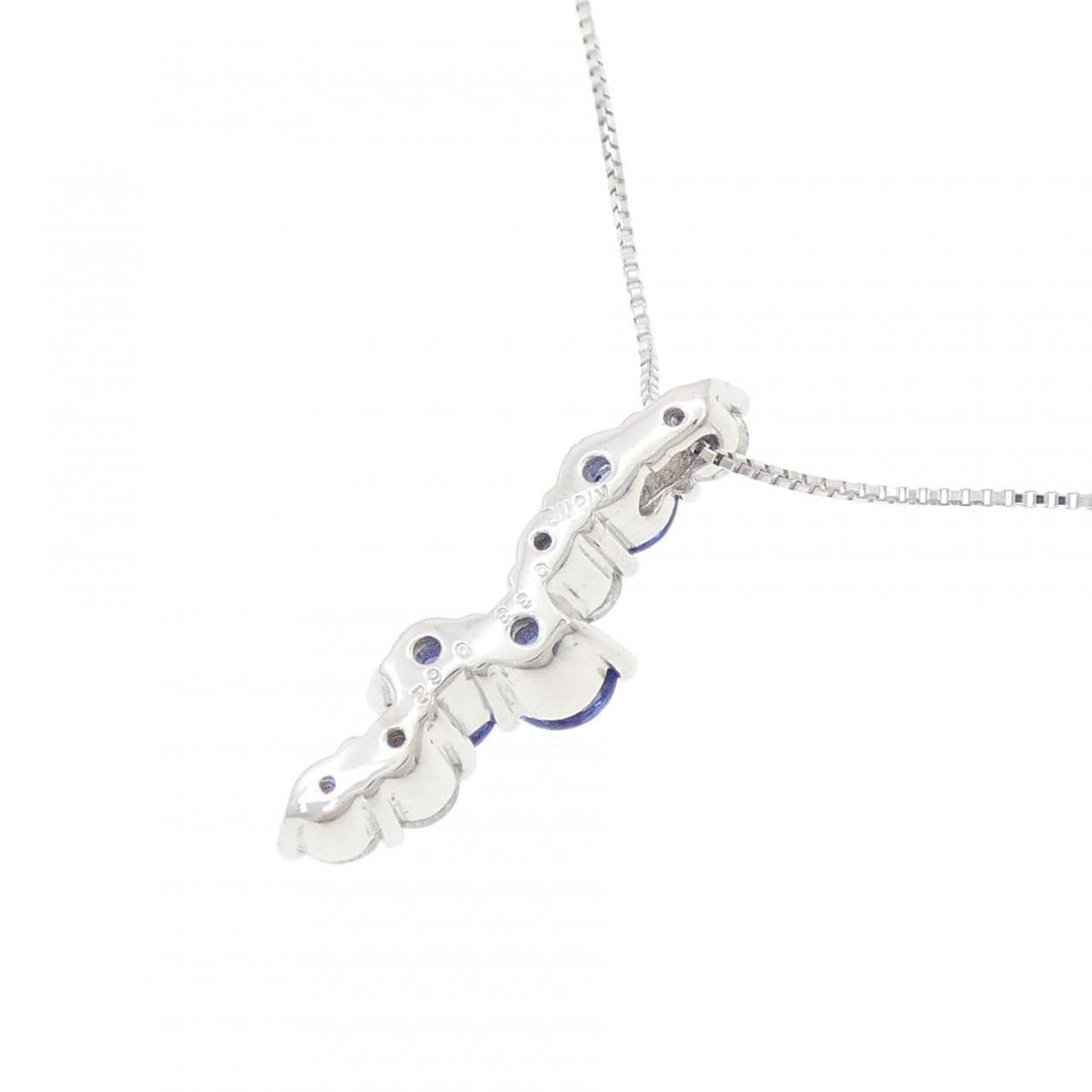 K18WG サファイヤ ネックレス 0.62CT