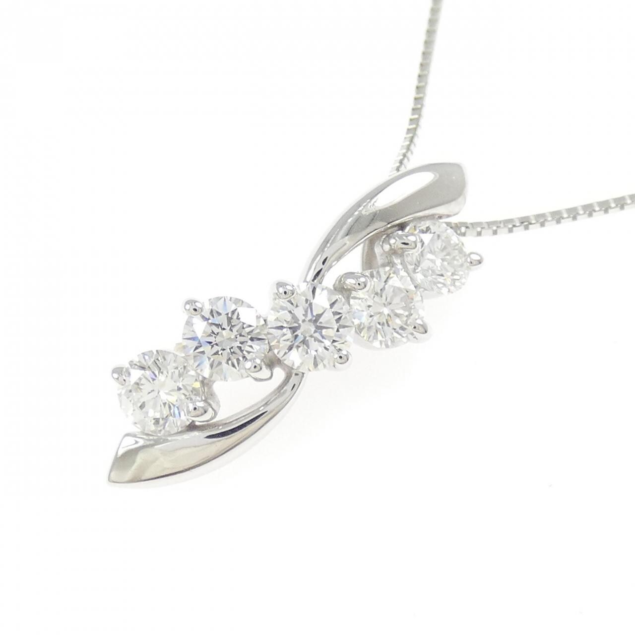 K18WG ダイヤモンド ネックレス 1.00CT