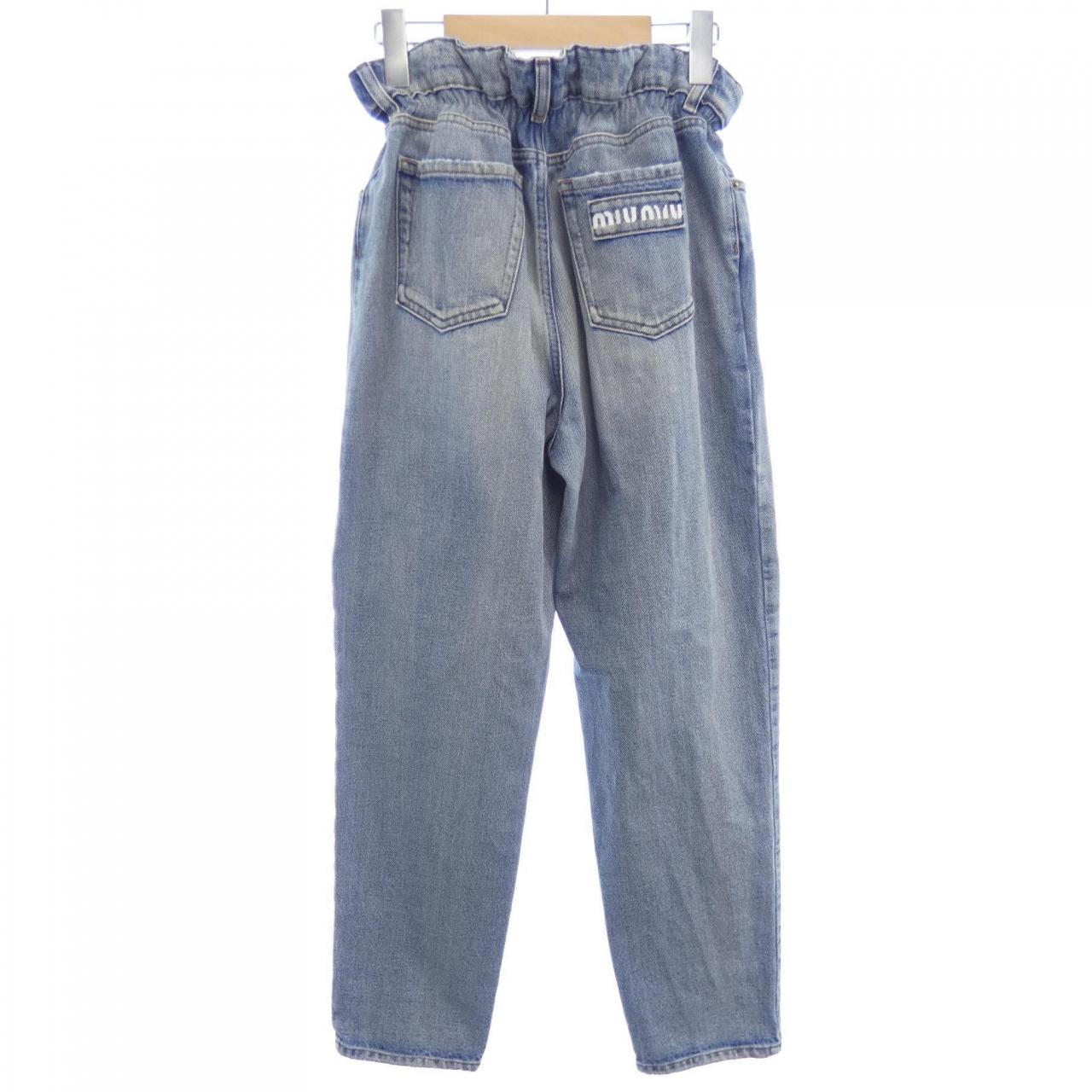 ミュウミュウ MIU MIU MIU MIU ロゴ GWP299 1SXP ジーンズ