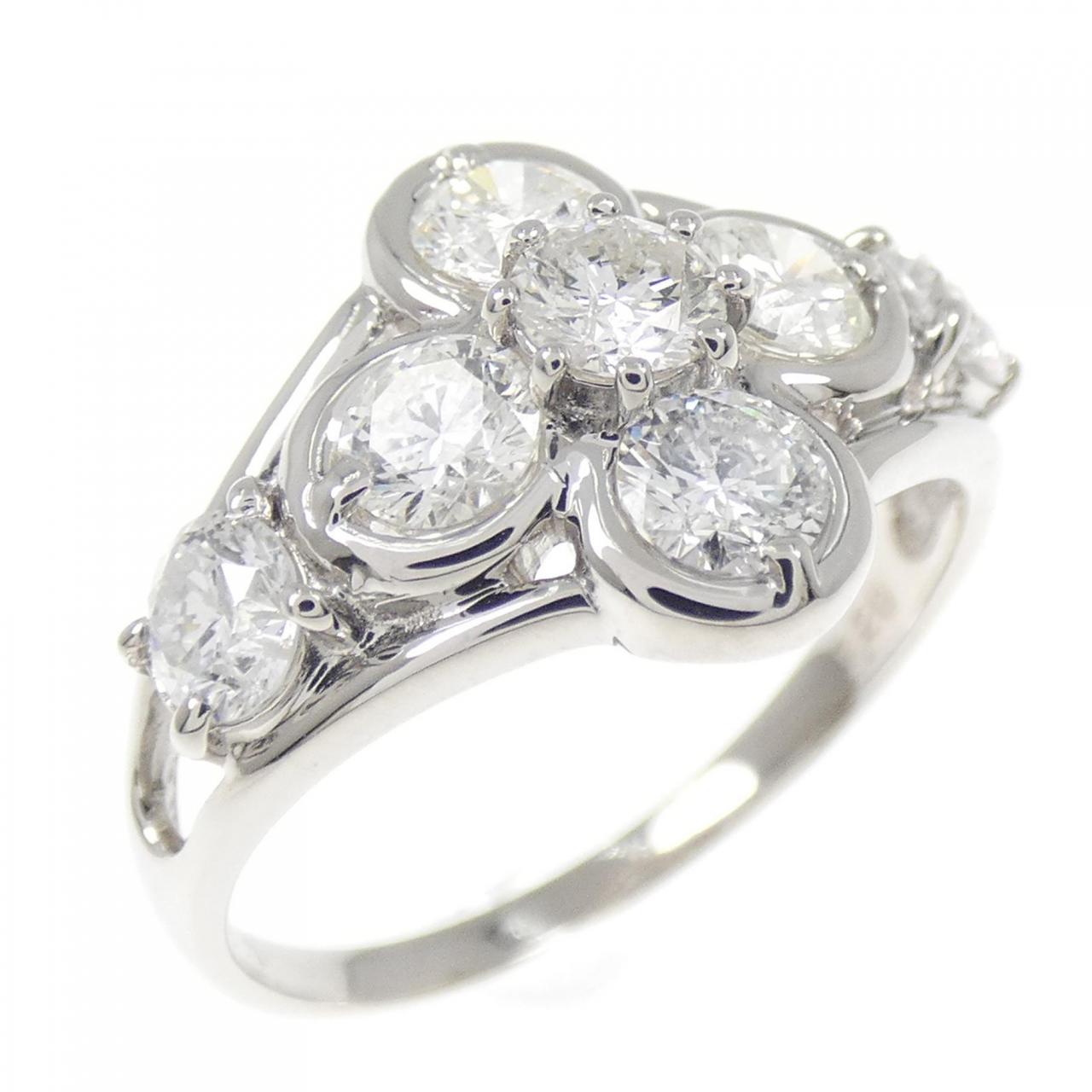 PT900 フラワー ダイヤモンド リング 1.20CT