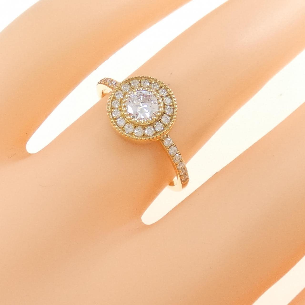 【新品】K18YG ダイヤモンド リング 0.45CT