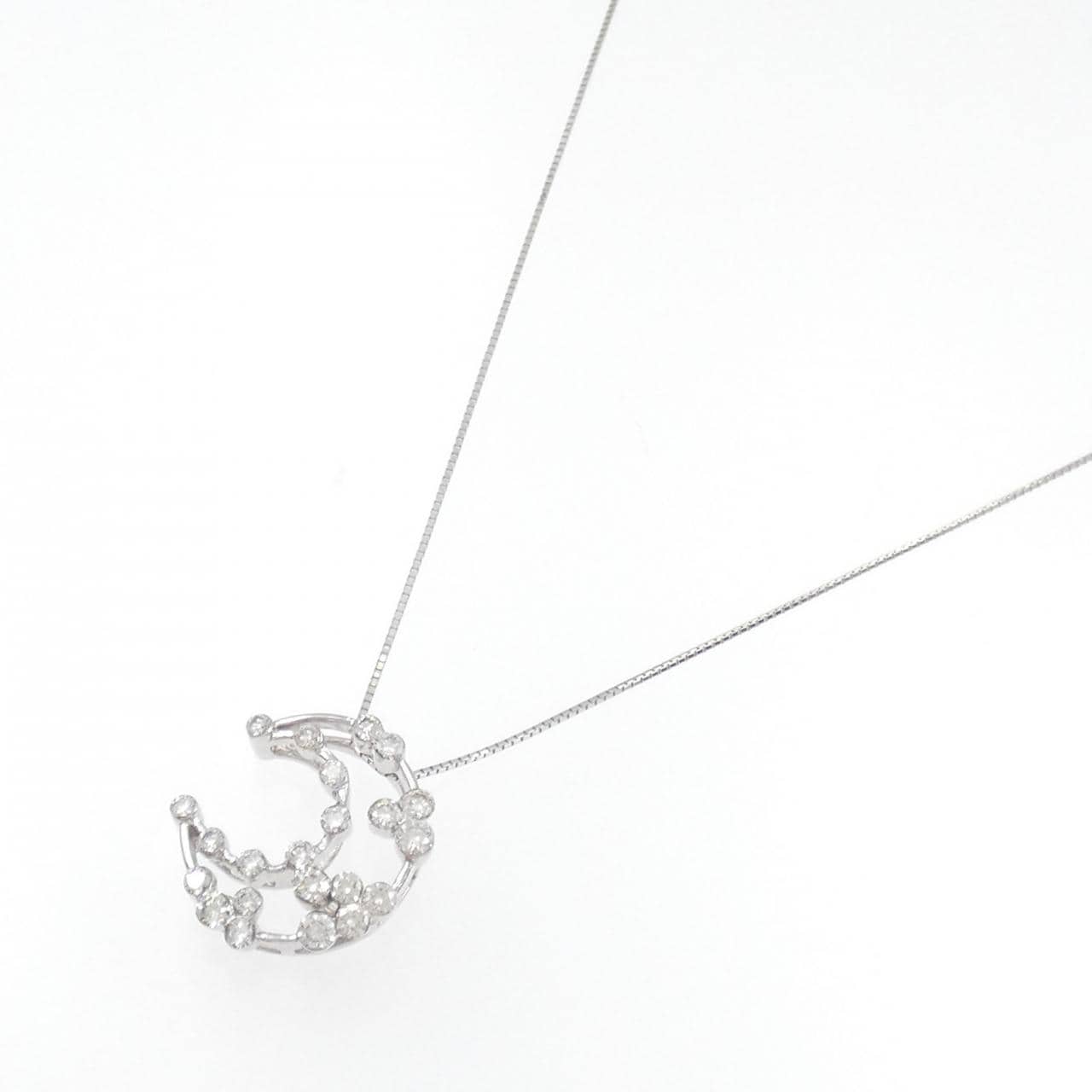 K18WG ダイヤモンド ネックレス 0.95CT